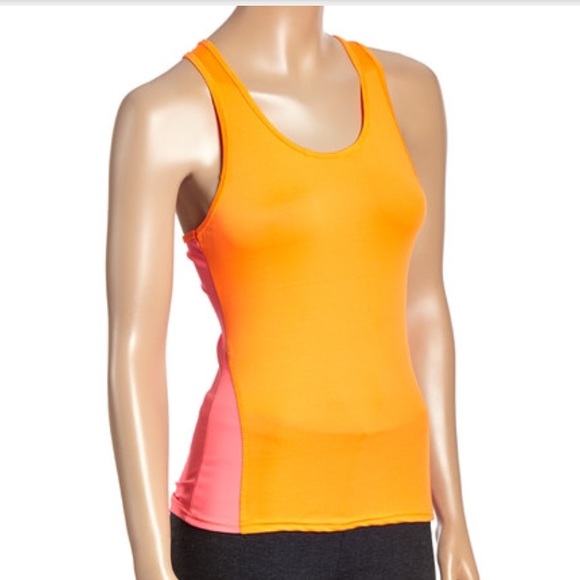 NWT pink orange sport tank M