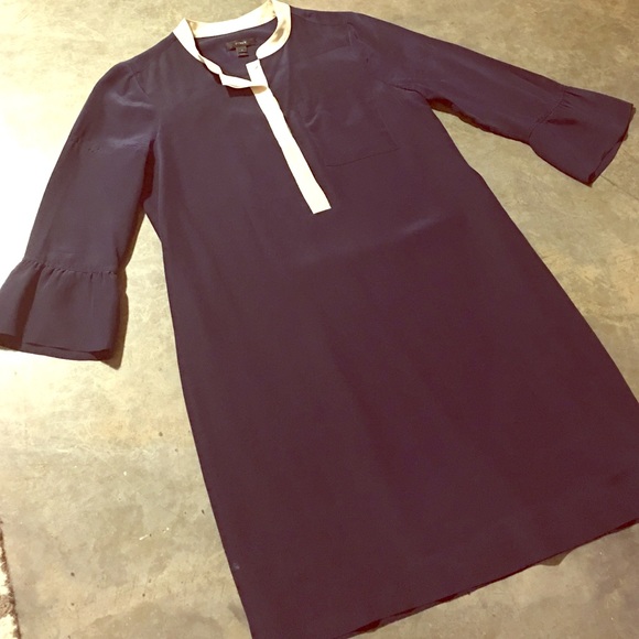 J. Crew navy shift - 100% silk!