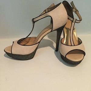 Sparkle platform heels