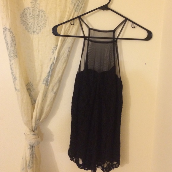 Urban outfitters black lace top