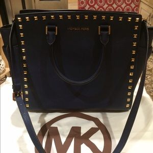 Michael Kors satchel navy blue