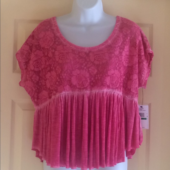 SALE‼️Summer Top Rasberry & Tyedyed - Picture 1 of 4
