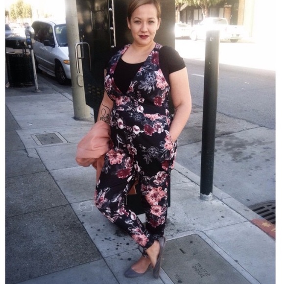 ASOS Curve Other - Asos scuba floral jumpsuit