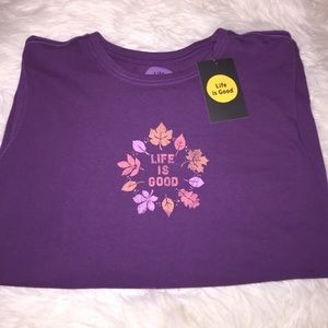 NWT life is good plum long sleeve