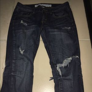 Charlotte boyfriend style distressed pants size 0