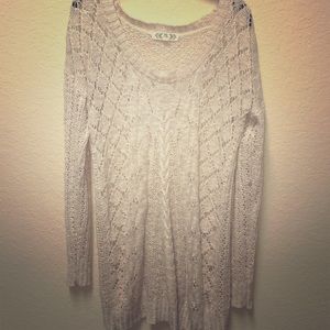 Cream knit oversized sweater