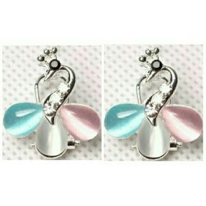 Swan Ear Clip Earrings