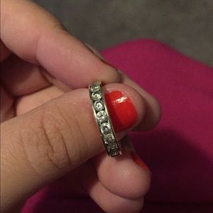 Gold and cubic zirconia ring