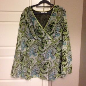 Paisley green blouse