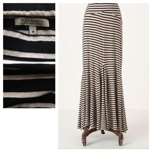 Anthropologie Split Stripes Maxi skirt