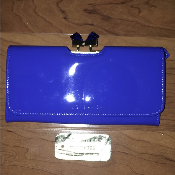 Ted Baker blue patent leather wallet