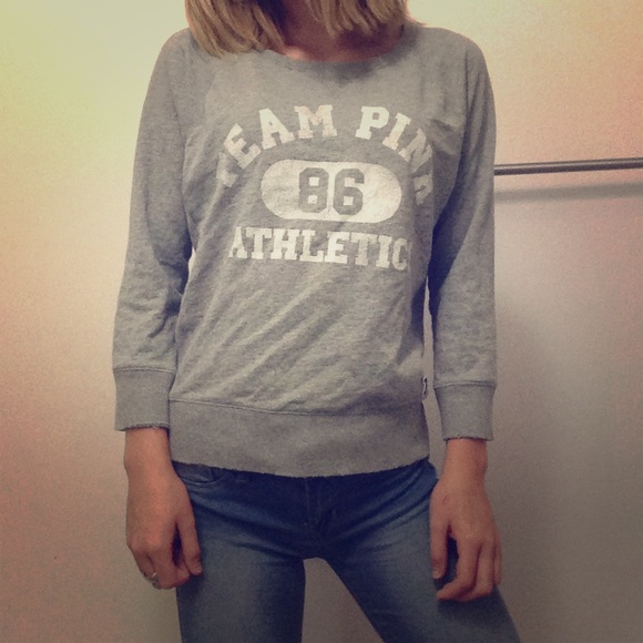 gray sweatshirt from Pink