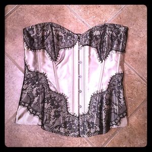 Black and gold/tan corset