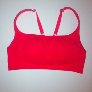 Hot pink Athleta sports bra