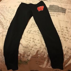 Fleece black Wisconsin pants