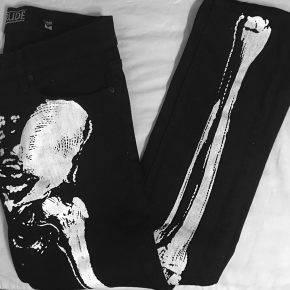 Skinny jeans skeleton print new size 26