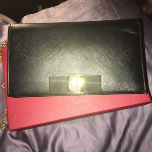 Ferragamo wallet chain clutch