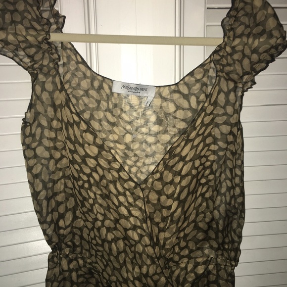 YSL Yves Saint Laurent Wrap Blouse
