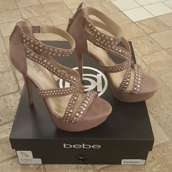 Bebe Taupe heels