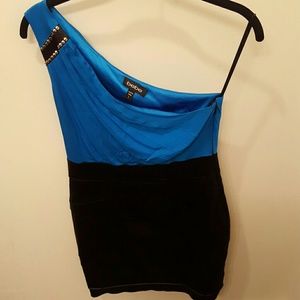 BEBE One Shoulder Cocktail Dress