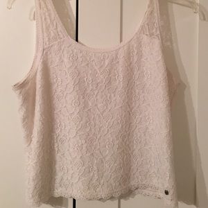 white lace tank top