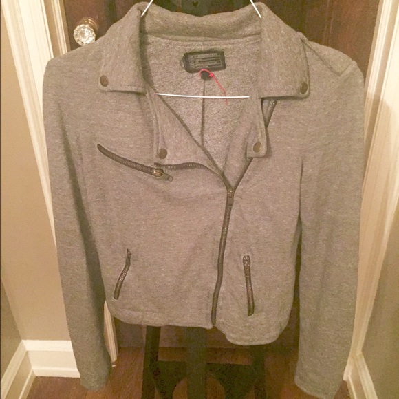 Current/Elliot Heather Gray Easy Biker Moto Jacket