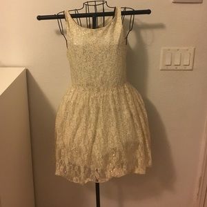 Sequin Open Back Dress