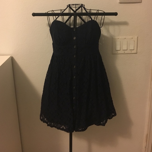 Navy Blue Lace Dress