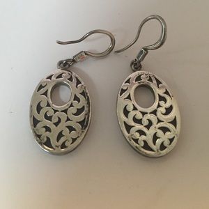 Solid Sterling Silver earrings. Stamped 925.