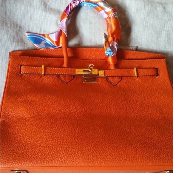 Brand new Orange Birkin bag size 35