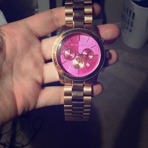 Brand new Michael kors watch with pink face!