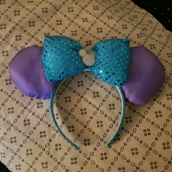 Purple and Blue Minnie Mouse Ears