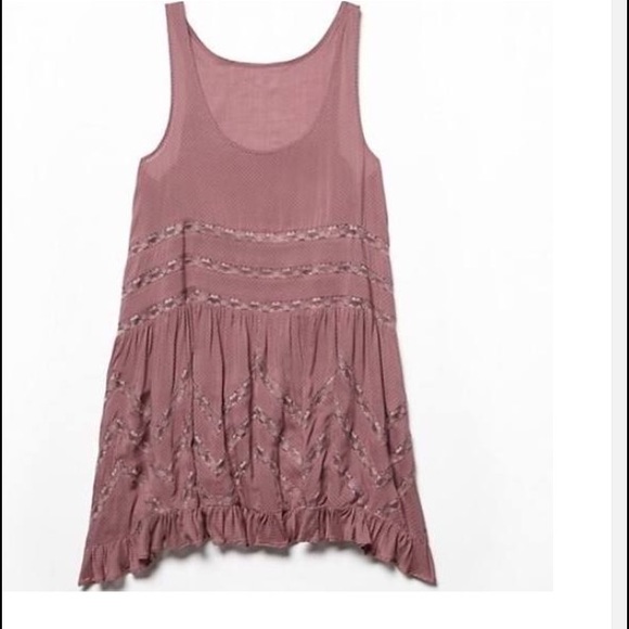 Intimately FP Voile & Lace Trapeze Tank Tunic