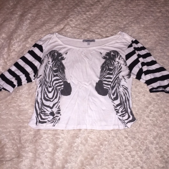 Charlotte Russe Zebra Crop Top