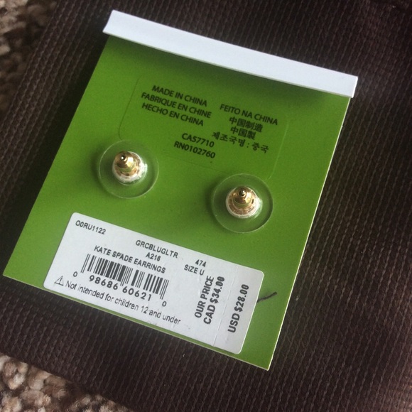 ❤️Host Pick❤️Kate Spade Glitter Gumdrop Earrings - Picture 2 of 3