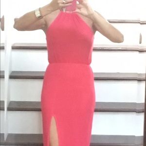 Halter neck, tie back maxi