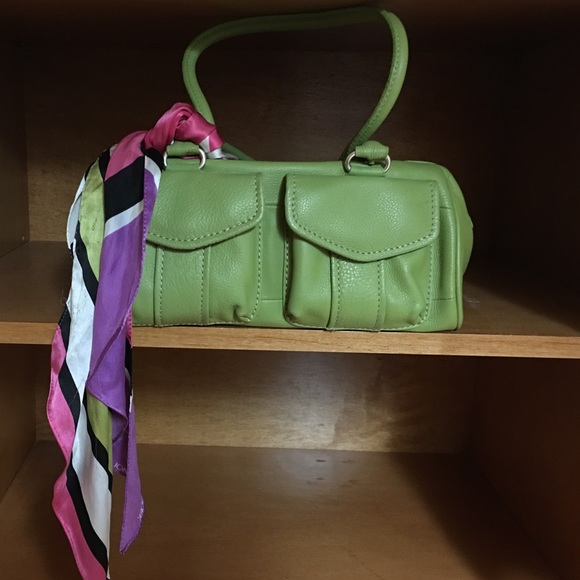 Fossil Lime green Doctor bag. 12" long x 6" high