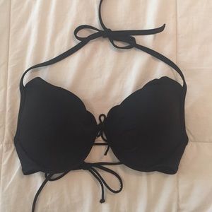 Victoria's Secret black push up bikini top 34DD