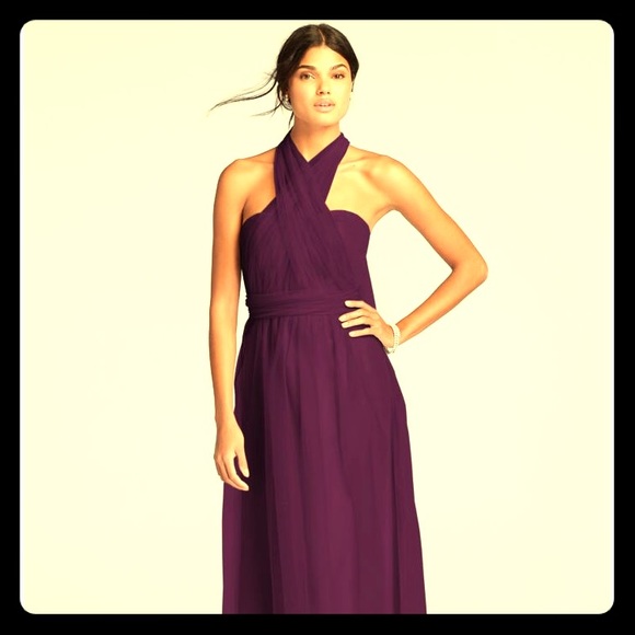 Long Tulle Convertible Bridesmaid Dress (F19114)