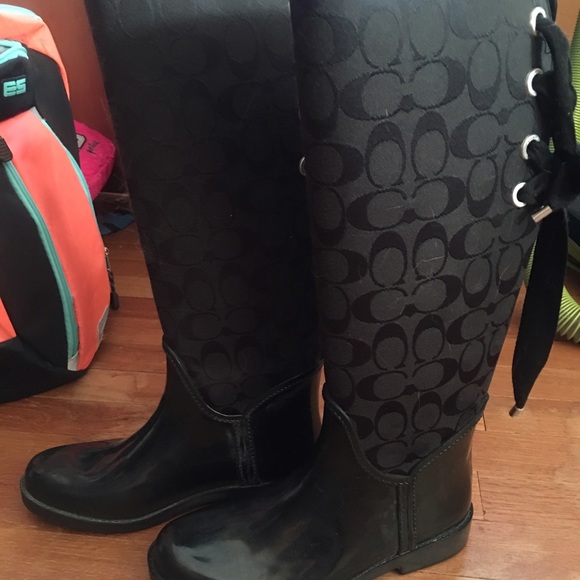 Coach rain boots