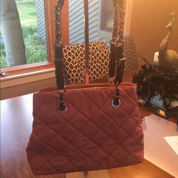 100% authentic pink quilted Prada bag