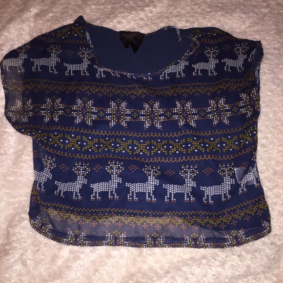 Sheer Reindeer Blouse