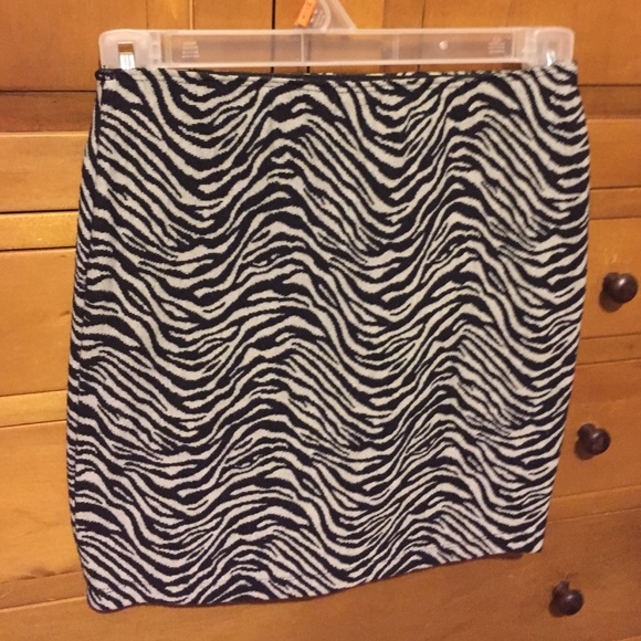 Zebra print mini skirt