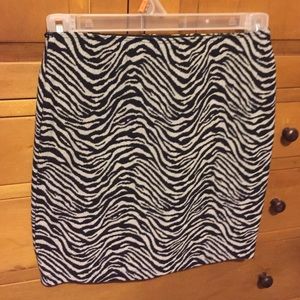 Zebra print mini skirt