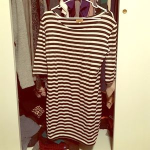 Black and white stripped dress