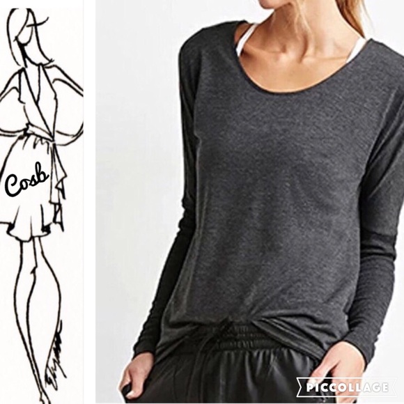 Gray Simple Top w/T Back - Picture 2 of 3