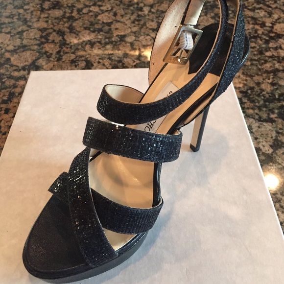 Jimmy Choo Vamp Glitter Sandals - Picture 4 of 5