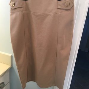 Tan pencil skirt