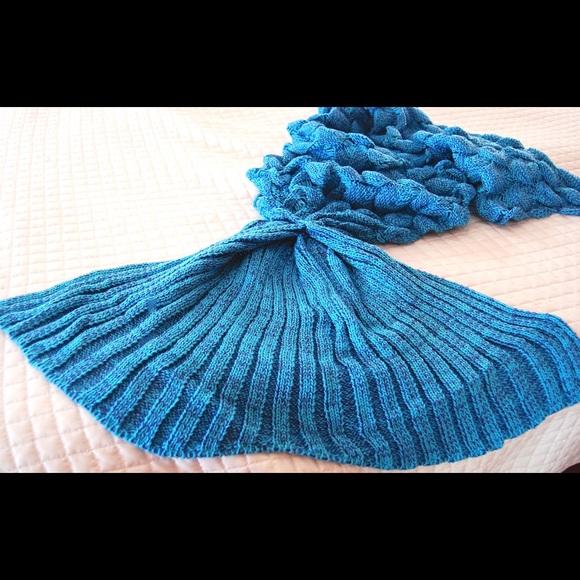 Crocheted Mermaid Mediterranean Tail Blanket