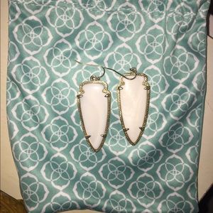 White Kendra Scott SKYLAR earrings